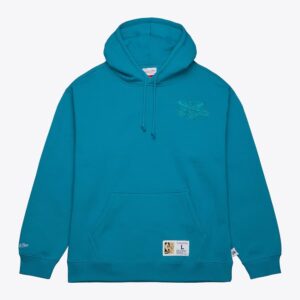 Mitchell & Ness Bleu Charlotte Hornets Logo ton sur ton Sweat à capuche en polaire épaisse Bleu 1551147