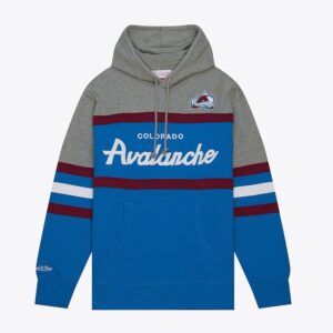 Mitchell & Ness bleu gris Colorado Avalanche Head Coach pull à capuche bleu 1377925