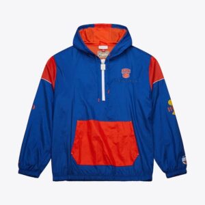Mitchell & Ness Bleu New York Knicks Team OG 3.0 Anorak Quarter-Zip Veste Bleu 1588761