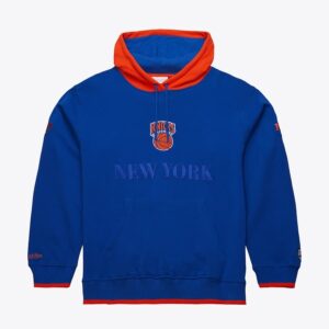 Mitchell & Ness bleu New York Knicks Team OG 3.0 Vintage polaire pull à capuche bleu 1426715