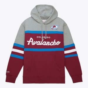 Mitchell & Ness Bordeaux Colorado Avalanche Head Coach Pull à capuche Bordeaux 1377937