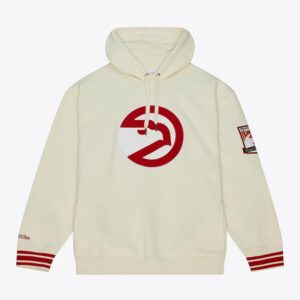 Mitchell & Ness Crème Atlanta Hawks Rétro Chainstitch Heavyweight Pull à capuche Crème 1427230