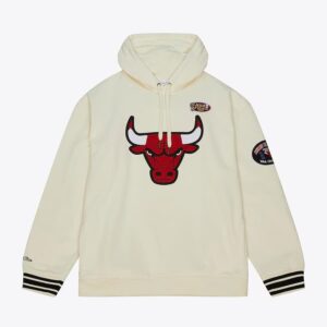 Mitchell & Ness Crème Chicago Bulls Rétro Chainstitch Heavyweight Pull à capuche Crème 1501319