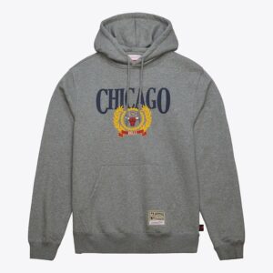 Mitchell & Ness Sweat à capuche gris Chicago Bulls Collegiate Noir 1384461