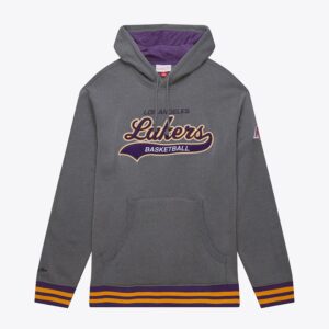 Mitchell & Ness Sweat à capuche gris Los Angeles Lakers en polaire délavé à la neige Gris 1550970