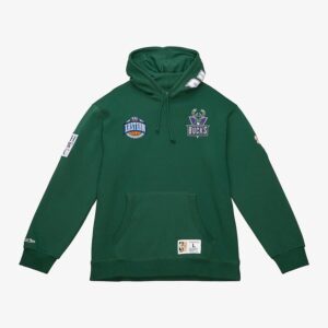 Mitchell & Ness Green Milwaukee Bucks City Collection Sweat à capuche en polaire Vert 1551317