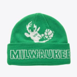 Mitchell & Ness Green Milwaukee Bucks Hardwood Classics K.O. Bonnet en tricot à revers Vert 1590150