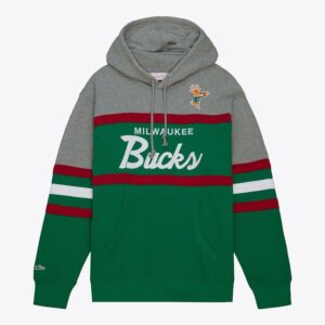Mitchell & Ness Green Milwaukee Bucks Head Coach Pull à capuche Vert 1499927