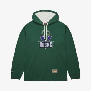 Mitchell & Ness vert Milwaukee Bucks Vintage Logo thermique léger pull à capuche vert 1551134