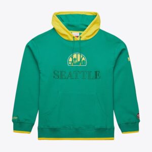 Mitchell & Ness vert Seattle SuperSonics Team OG 3.0 Vintage polaire pull à capuche bleu 1528947