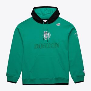 Mitchell & Ness Kelly Green Boston Celtics Team OG 3.0 Sweat à capuche en polaire vintage Noir 1426756