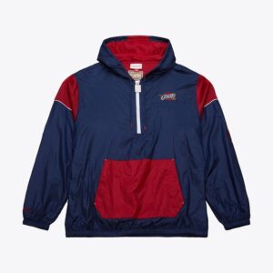 Mitchell & Ness Navy Cleveland Cavaliers Team OG 3.0 Anorak Quarter-Zip Jacket Bleu 1588788