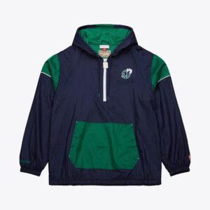 Mitchell & Ness Navy Dallas Mavericks Team OG 3.0 Anorak Quarter-Zip Jacket Noir 1576964