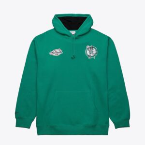 Mitchell & Ness Paul Pierce Kelly Vert Boston Celtics Nom et numéro Pull à capuche en polaire Gris 1432068