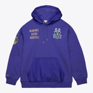 Mitchell & Ness Violet Milwaukee Bucks Team OG 2.0 Vintage Logo Polaire Pull à capuche Rouge 1528731