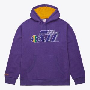Mitchell & Ness Purple New Orleans Jazz Snow Washed Fleece Pull à capuche Violet 1550959