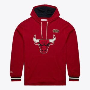 Mitchell & Ness Red Chicago Bulls Legendary Slub Vintage Logo Pull à capuche Rouge 1427404