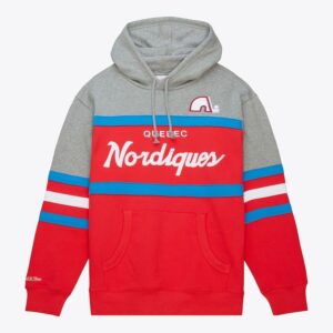 Mitchell & Ness Sweat à capuche rouge pour entraîneur-chef des Nordiques de Québec Rouge 1378228