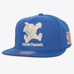 Mitchell & Ness Royal Denver Nuggets Hardwood Classics Watch Me Shine Snapback Chapeau Bleu 1590124