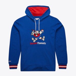 Mitchell & Ness Royal Denver Nuggets Legendary Slub Vintage Logo Pull à capuche Bleu 1551279