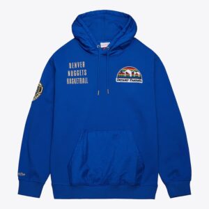 Mitchell & Ness Royal Denver Nuggets Team OG 2.0 Vintage Logo Sweat à capuche en polaire Noir 1528755