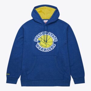 Mitchell & Ness Royal Golden State Warriors Sweat à capuche en polaire lavé à la neige Rouge 1431604