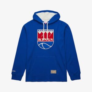 Mitchell & Ness Royal Kansas City Kings Vintage Logo thermique léger pull à capuche gris 1427307