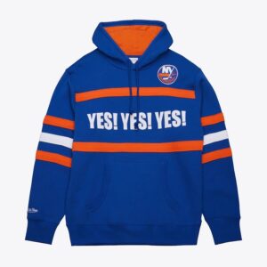 Mitchell & Ness Royal New York Islanders Head Coach Pull à capuche en polaire Bleu 1378255