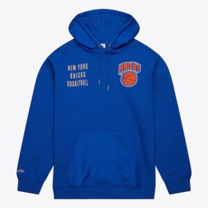 Mitchell & Ness Royal New York Knicks Team OG 2.0 Vintage Logo Sweat à capuche en polaire Bleu 1380580