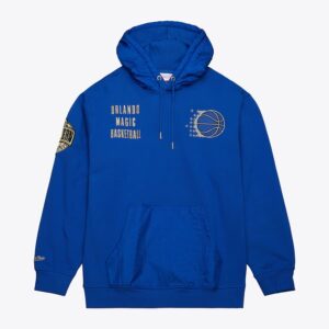 Mitchell & Ness Royal Orlando Magic Team OG 2.0 Vintage Logo Sweat à capuche en polaire Noir 1528767