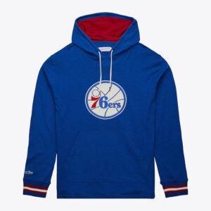 Mitchell & Ness Royal Philadelphia 76ers Legendary Slub Vintage Logo Pull à capuche Noir 1384666