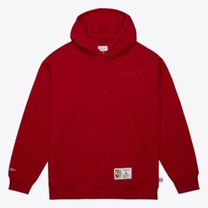 Mitchell & Ness Scarlet Chicago Bulls Tonal Logo Sweat à capuche en polaire épaisse Rouge 1379578