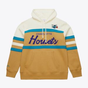 Mitchell & Ness Tan Charlotte Hornets Head Coach Pull à capuche en polaire Doré 1550700