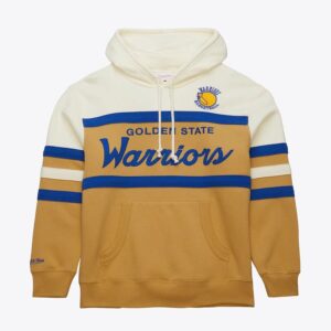 Mitchell & Ness Tan Golden State Warriors Head Coach Pull à capuche en polaire Doré 1499890