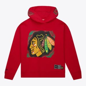 Mitchell & Ness Sweat-shirt rouge Chicago Blackhawks Big Face 7.0 pour femme Rouge 1378618