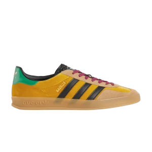 Adidas x Gucci Gazelle 'Yellow Velvet Green' Baskets Jaune/Beige/Noir/Vert 707848 FAAQY 7141