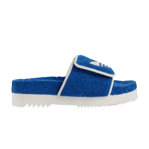 Adidas x Gucci GG Platform Sandal 'Blue Cotton Sponge' Baskets Bleu 702412 UU010 4160