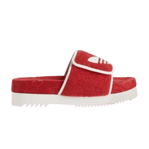 Adidas x Gucci GG Platform Sandal 'Red Cotton Sponge' Baskets Rouge 702412 UU010 6560