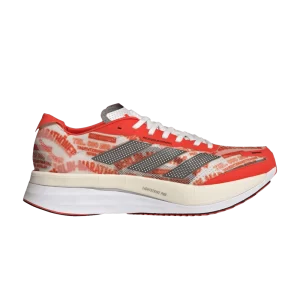 Baskets adidas Adizero Boston 11 'Berlin Marathoner' Blanc cristal/Noir/Orange vif GZ1798