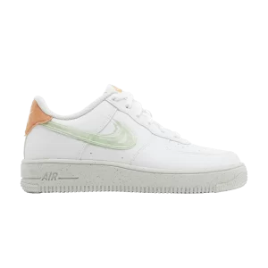Nike Air Force 1 Crater GS 'Brushstroke' Blanc/Orange trans/Voile/Émail vert DX3067 100