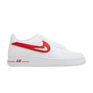 Nike Air Force 1 GS 'Cut-Out Swoosh – Blanc University Red 'Blanc/University Rouge DR7970 100