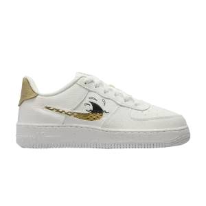Nike Air Force 1 Low '07 LV8 Next Nature GS 'Sun Club - White Shark's Fin' Sail/Noir/Herbe de blé/Or avec sable DQ7690 100