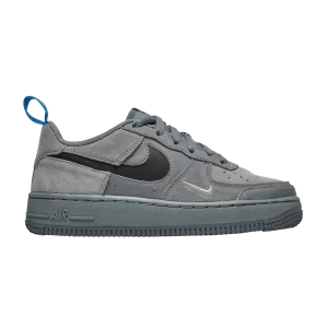 Nike Air Force 1 Low GS 'Cut Out Swoosh – Smoke Grey 'Gris fumée/Noir/Bleu photo clair DQ1097 001