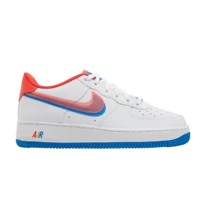 Nike Air Force 1 LV8 GS 'Offset Swoosh' Blanc/Bleu photo/Or université/Cramoisi brillant DX1787 100