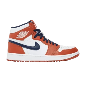 Eastside Golf x Air Jordan 1 High Golf 'Out the Mud' Lever de soleil brûlé/Blanc/Or métallique/Flotte de minuit DZ4523 800