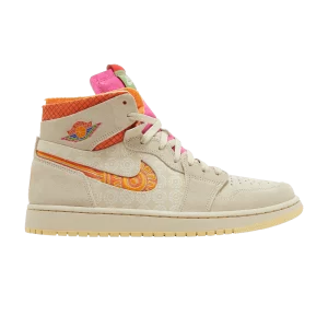 Air Jordan 1 High Zoom Comfort 'Somos Familia' Rotin/Kumquat/Lavage citron/Étoile de mer FB2931 288