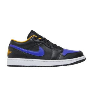 Air Jordan 1 Low 'Lakers' Noir/Dark Concorde/Taxi 553558 075