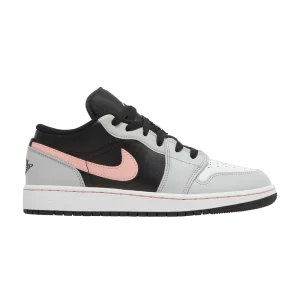 Air Jordan 1 Low GS 'Grey Fog Bleached Coral' Noir/Mist Gris/Blanc/Bleached Coral 553560 062