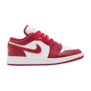 Air Jordan 1 Low GS 'Cardinal Red' Rouge noble/Blanc/Rouge noble/Or universitaire 553560 607