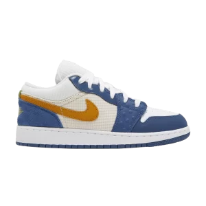 Air Jordan 1 Low SE GS 'Messy Room' Bleu français/Chutney/Blanc/Rouge/Blanc perle/Vert hauteur DR6960 400